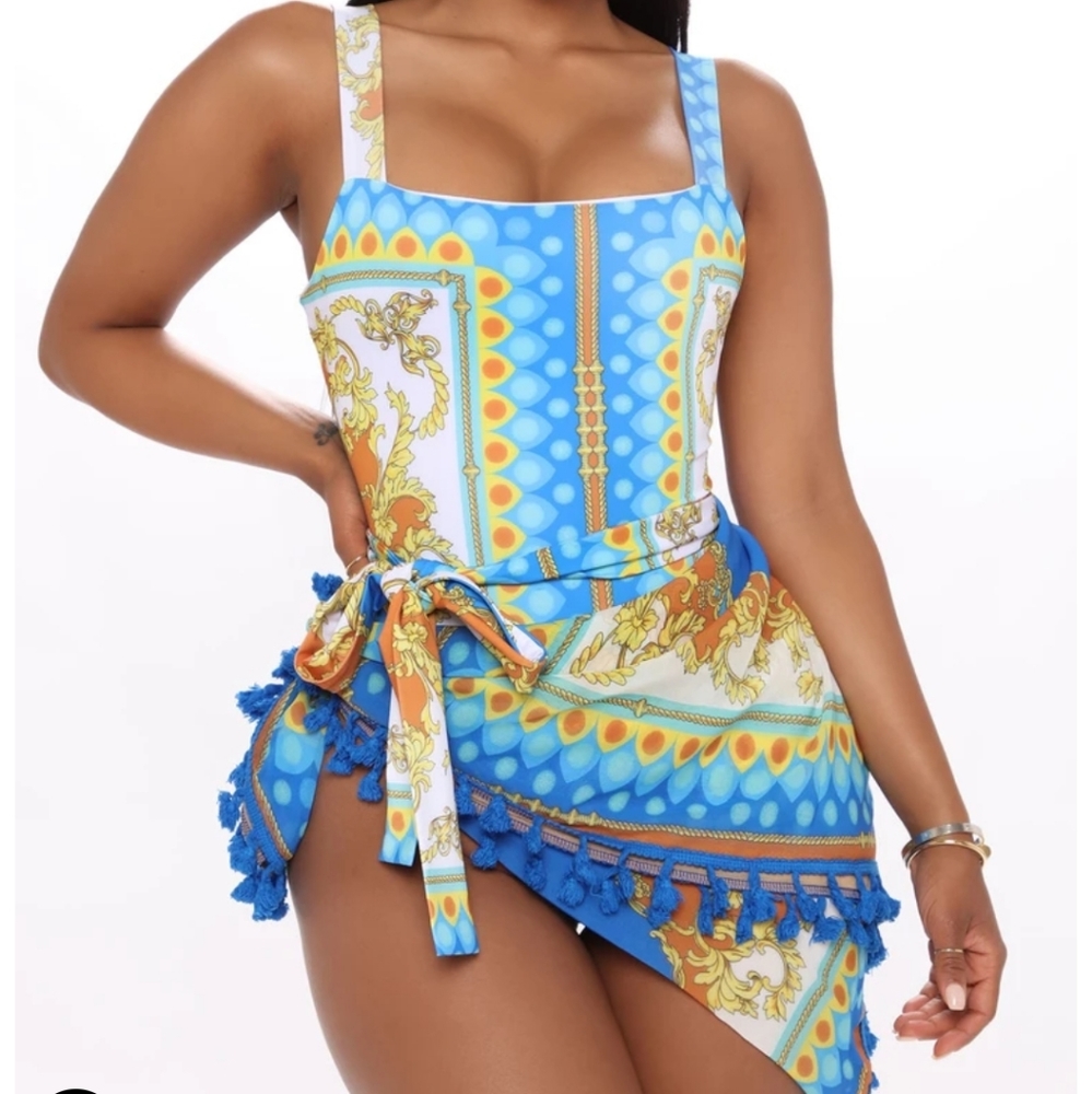 Greek 1 Piece Swimsuit with Wrap